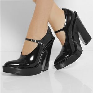 Alexander Wang Black Manuel Mary Janes platform pumps heels point toe